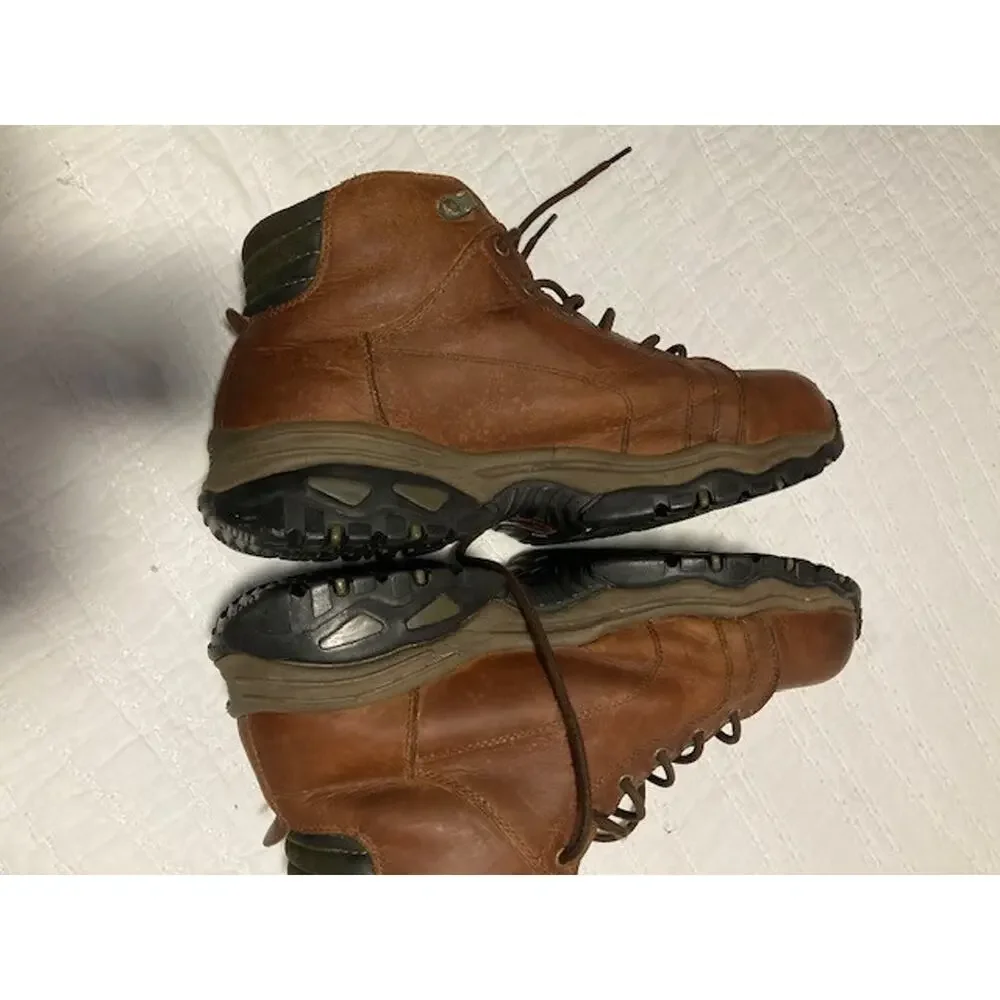 Skechers Work Steel Toe Boots Men’s Size 14 Brown Leather Lace‑Up – Very Good